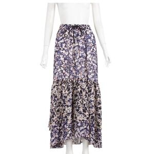 ME+EM Floral Chiffon Tiered Midi Skirt \\ 14